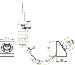 Кнопка пневматического смыва на расстоянии AlcaPlast хром MPO13